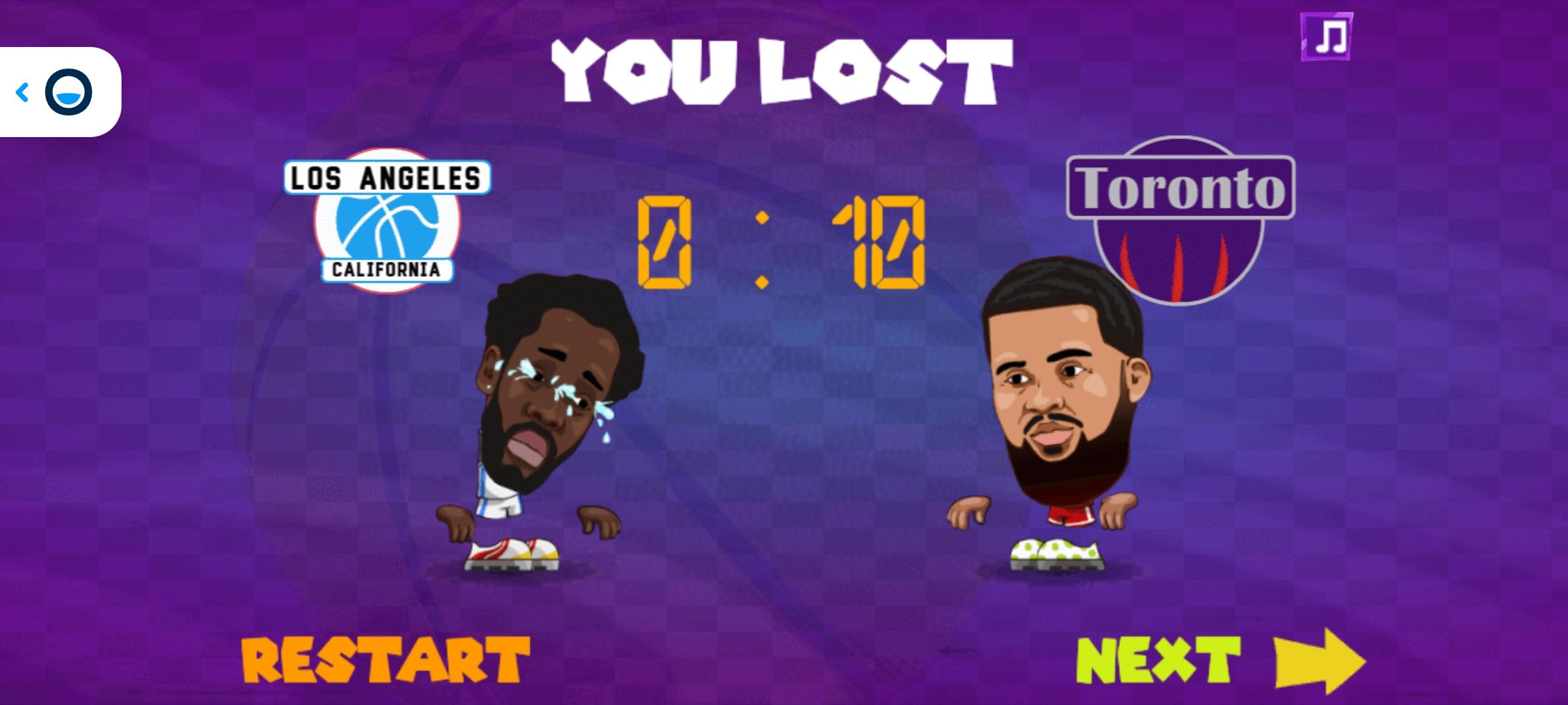 Cracked egg after a crash in Basketball Legend game.